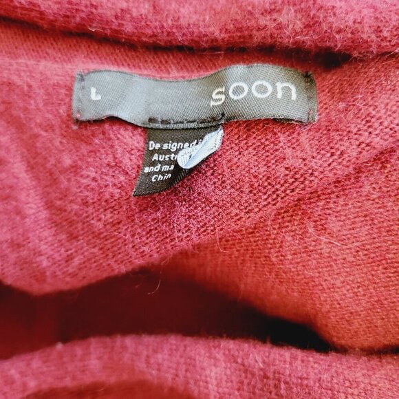 Soon Maternity Riley V-Neck Maternity Sweater - /Red - Picture 6 of 6